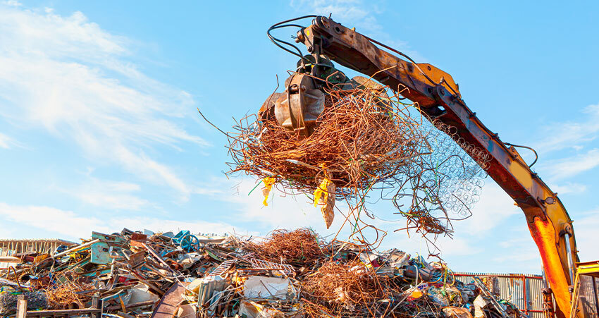 Material handler working